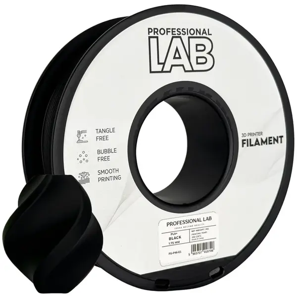 Professional Lab FG-P46-E1, 3D filament, PLA+, Black, 1kg, 1,75mm