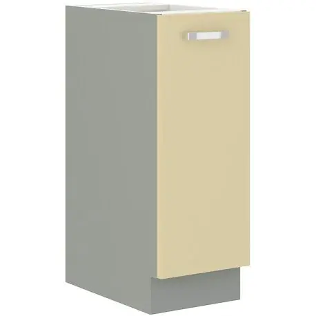 Spodní skříňka 30 D CARGO BB Barva korpusu: Šedá, Barva dvířek: Krémový lesk (Karmen)