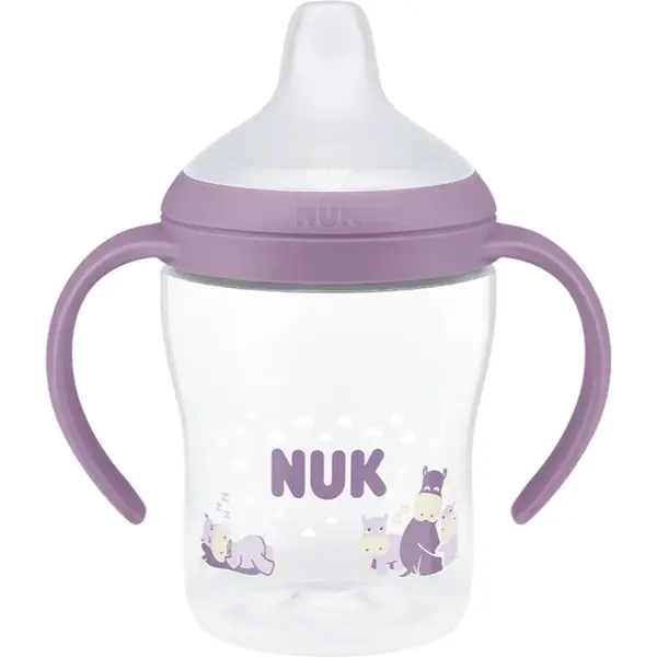 NUK Perfect Match Hippo lahvička na učení s kontrolou teploty 6m+ 150 ml