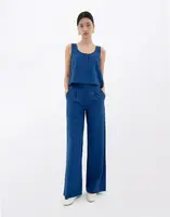 Thinking MU Cobalt Seersucker Manolity Pants BLUE 38