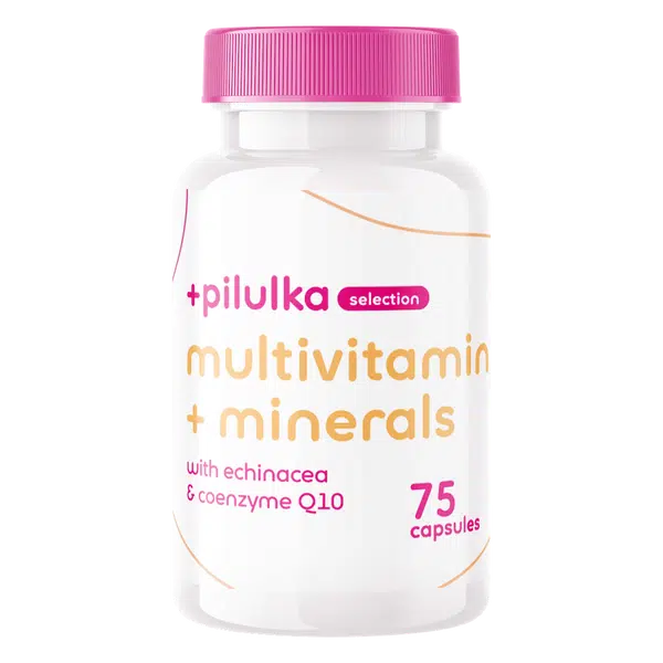 PILULKA SELECTION Multivitamin s minerály s Echinaceou + Koenzym Q10 75 kapslí