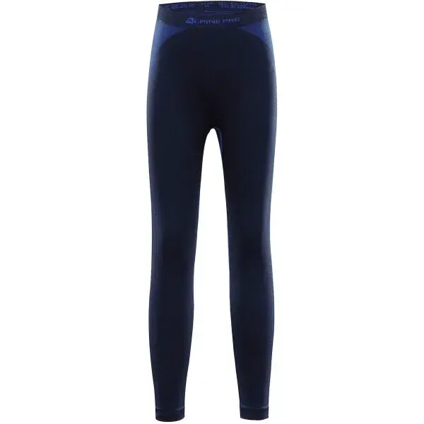 ALPINE PRO LENTO Detské funkčné spodné nohavice, tmavo modrá, veľkosť