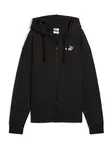 PUMA Športová mikina so zipsom 'Ess No. 1'  čierna / biela