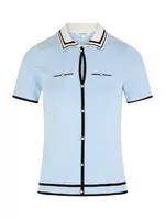 Morgan Sveter  svetlomodrá / čierna / šedobiela