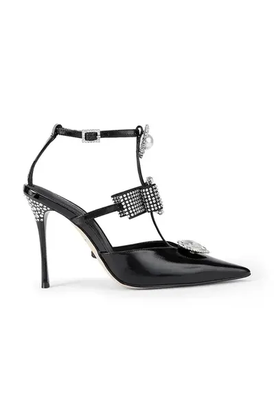 Kožené lodičky Kurt Geiger London Bow Point Gladiator Court