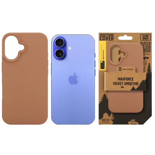 Zadní kryt Tactical MagForce Velvet Smoothie pro Apple iPhone 16, mocha mousse