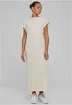 Dámské šaty Urban Classics Long Extended Shoulder Dress - smetanové