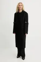 Kabát s příměsí vlny Coperni Logo Belted