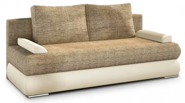 Trojmístná rozkládací pohovka s úložným prostorem milo - tm.hnědá,