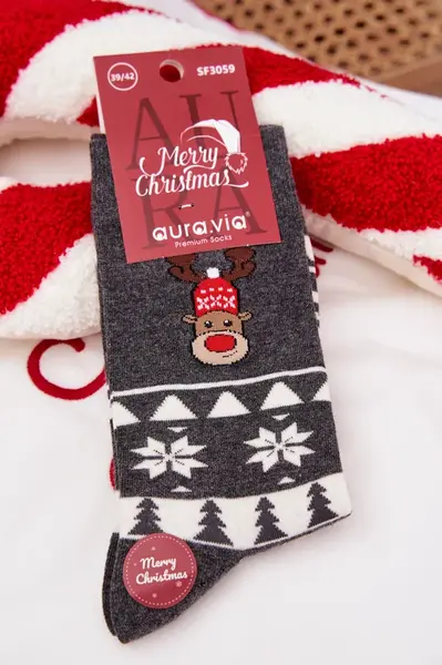 Vánoční ponožky s motivem soba