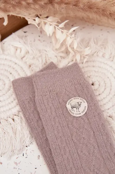 Aura.via dámské vlněné šedé ponožky