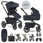 EASYWALKER SET XXL kočík kombinovaný Jimmey Indigo Blue s príslušenstvom,EASYWALKER Kočík kombinovaný Jimmey Indigo Blue XXL RWS