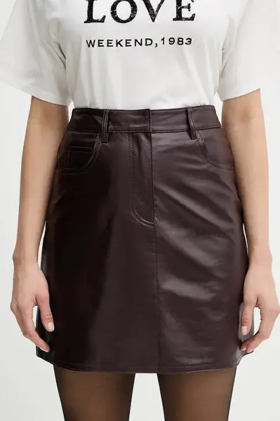 Kožená sukně Weekend Max Mara ONCIA