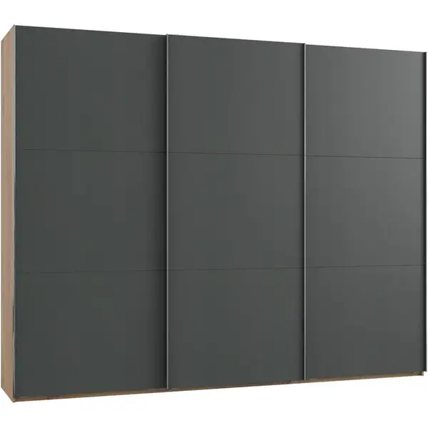 MID.YOU SKŘÍŇ S POSOUVACÍMI DVEŘMI, barvy grafitu, barvy dubu, 300/236/65 cm
