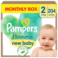 PAMPERS Harmonie Baby vel.2 - Měsíční balení 204 ks