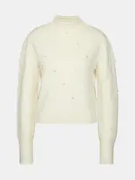 Krémový dámský svetr s aplikací ORSAY