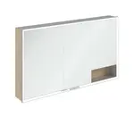 Villeroy & Boch My View+ - Zrkadlová skrinka s LED osvetlením 130x75x17 cm, 3 dvierka, Nordic Oak/sivá A48113VJ