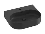 Ravak Ceramic - Umývadlo 55x45 cm, s prepadom, otvor na batériu, matná čierna XJX0D155003