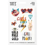 TATTonMe Voděodolné dočasné tetovačky pro dívky Girls Power mix