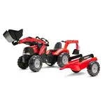 Falk Šlapací traktor 996Y Case IH s nakladačem, rýpadlem a vlečkou