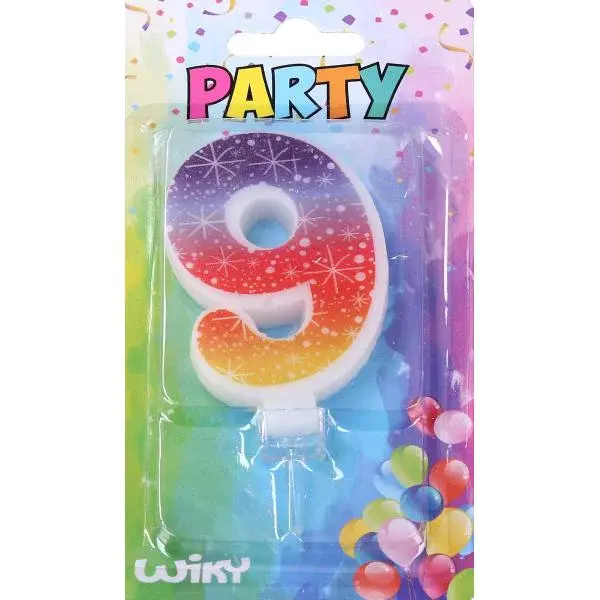 Párty svíčka číslo 9 Hvězdy