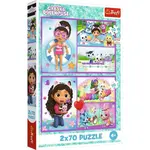 Trefl Puzzle Gabby's Dollhouse 2 x 70 Zahrajte si s Gabby