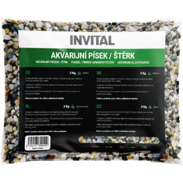 Akvarijní křemičitý štěrk 3-5 mm 3 kg