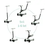 Qplay Koloběžka Sema Pro Green, 5 v 1, s LED kolečky, 1-6 let