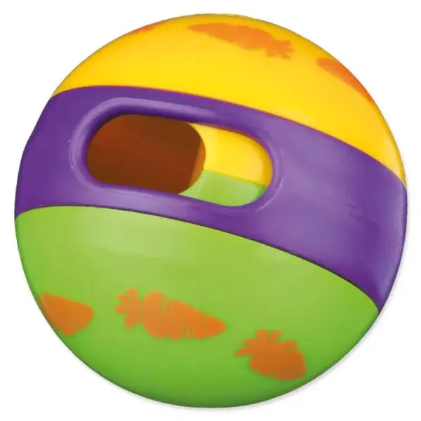 Hračka Trixie míč s otvorem pro krmení plast 6cm