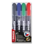 Permanentní popisovač Kores K-Marker - sada 4 barev