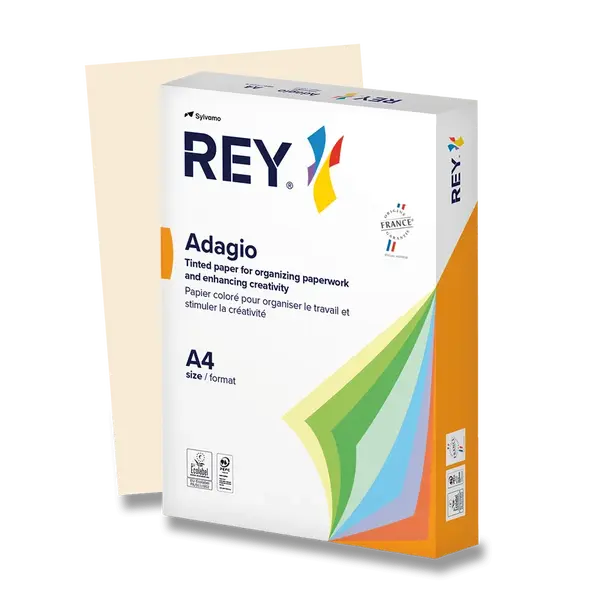 Barevný papír Rey Adagio, pastelový, 500 listů - slonová kost