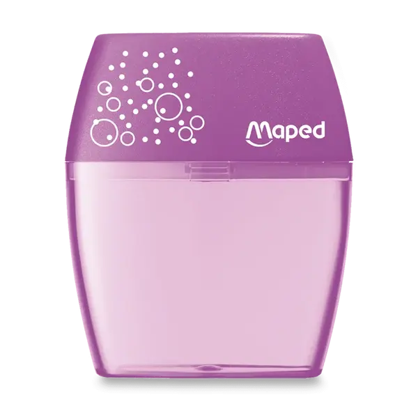 Ořezávátko Maped Shaker - s odpadní nádobkou - 2 otvory, blistr, mix barev