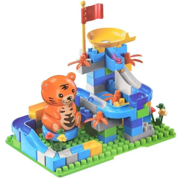Stavebnice 87ks s dráhou a zvířátkem
