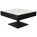 Dieter Knoll KONFERENČNÍ STOLEK, černá, bílá, kov, sklo, keramika, kompozitní dřevo, 75/75/42-57 cm