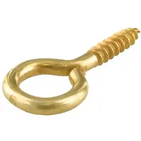 Skrutkovací hák s očkom mosadz 8 x 3 x 1,8 mm