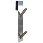 Věšák na dveře 2p stříbrný