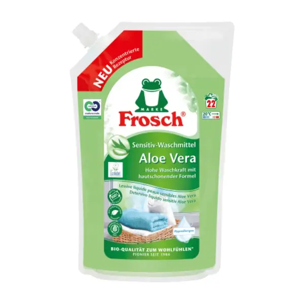 Frosch Eko gel na praní pro citlivou pokožku Aloe Vera 1,5 l / 22 praní