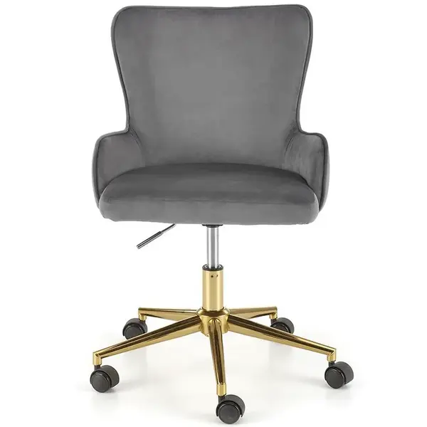 Otáčecí křeslo Timoteo popelavě šedá/zlatá