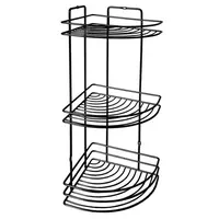 Polička koupelnová 3p rohová black