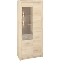 Vitrína Castel 85cm dub sonoma/ sonoma lanýž