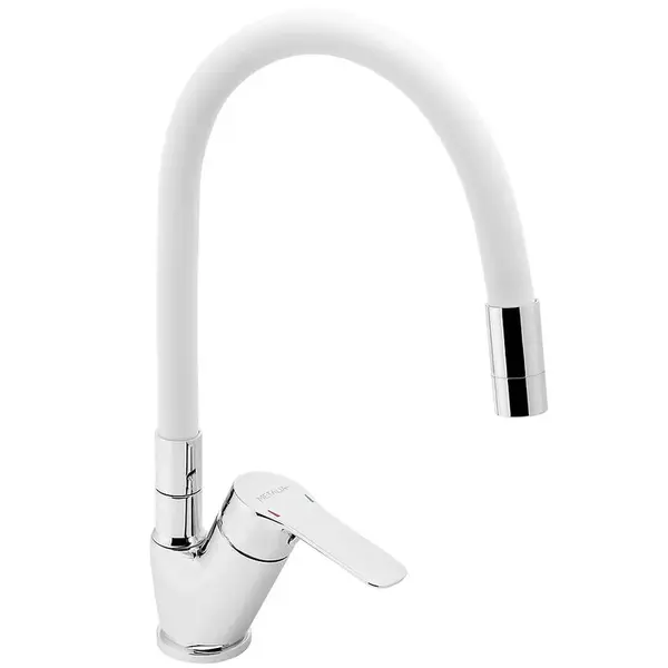 Dřezová flexibilní baterie bílá 54014F.0B Metalia 54