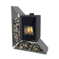 Krbové kachle FLAMINGO DELUXE KAMPA ľavá, sivá FLHSF42-012