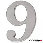 Cislo 3D nikl matny 9  - 5 cm