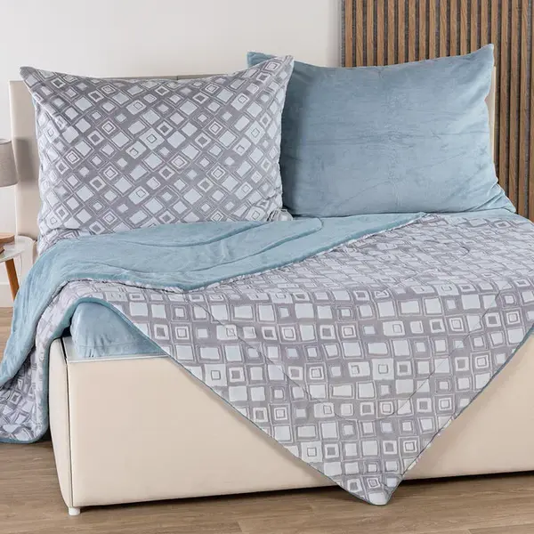 Prošívaná mikroplyšová souprava VELORA 2 ks