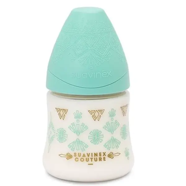 Suavinex Láhev silikon 0m+ 150 ml 1 ks zelená