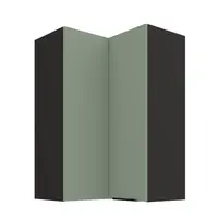 Horní rohová skříňka Aria 60x60 GN-90 2F (90°) Barva korpusu: Černá, Barva dvířek: SA - Aquamarine AFM