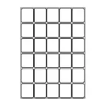 Samolepicí etikety 40 x 46 mm, 30 etiket, A4, 100 listů