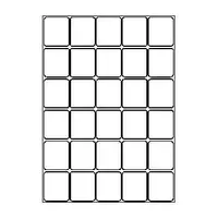 Samolepicí etikety 40 x 46 mm, 30 etiket, A4, 100 listů