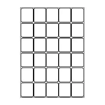 Samolepicí etikety 40 x 46 mm, 30 etiket, A4, 100 listů