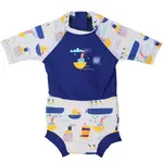 Plavky Happy Nappy UV oblečko 3/4 rukáv Tug Boats XL (12 – 24 mes.)